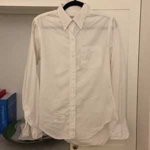 100% AUTH THOM BROWNE WOMENS OXFORD SHIRT SIZE 1
